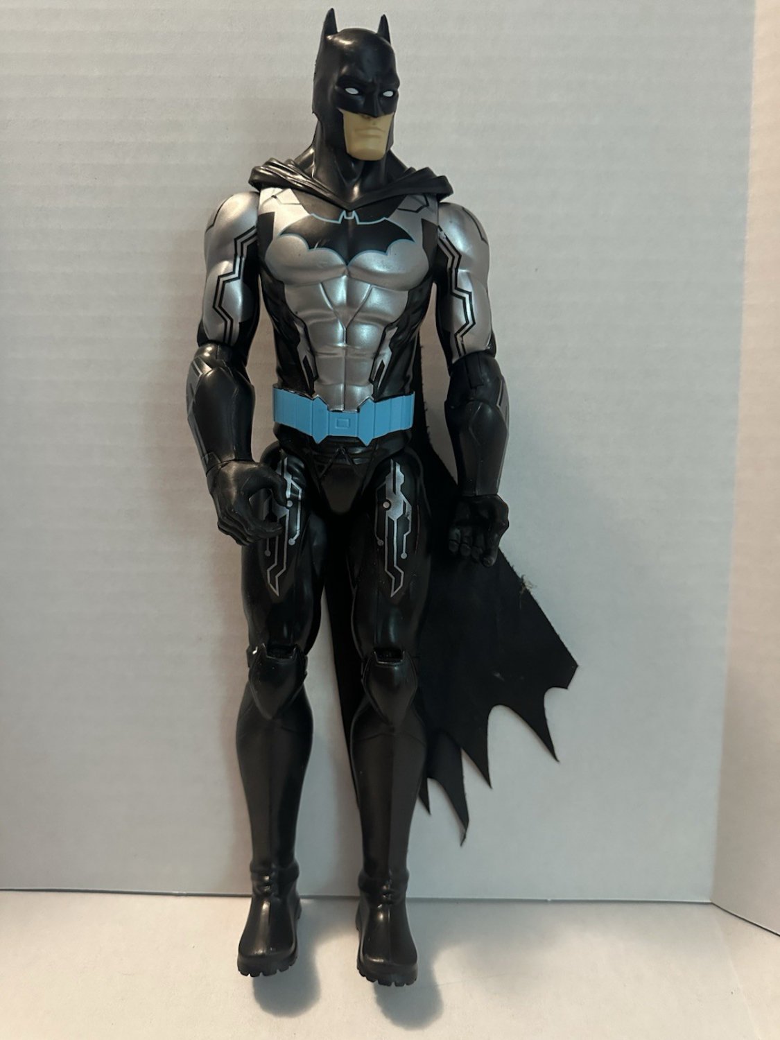 Batman Action Figure Black Gray Suit with Cape