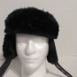 Trapper Hat Nylon With Faux Fur Ear Flaps And Snap Bill Quilted Liner Size M