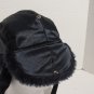Blue Trapper Hat With Faux Fur Ear Flap And Bill Size Small