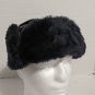 Blue Trapper Hat With Faux Fur Ear Flap And Bill Size Small