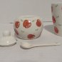 Just For You Apple Design Mug And Sugar Dish With Spoon Ceramic Set