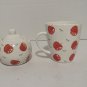 Just For You Apple Design Mug And Sugar Dish With Spoon Ceramic Set