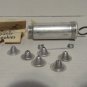 Vintage Aluminum Cake Decorator With Six Tips Cake Decorating Vintage