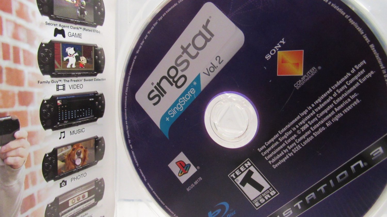 SingStar Vol. 2 PS3 Game - Disc and Paperwork, No Cover Art
