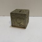 Raimond Japan Silver ABC, 123, Block Bank, This is a Cute Little Vintage Bank Raimond Japan Silver ABC, 123, Block Bank, This is a Cute Little Vintage Bank