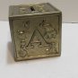 Raimond Japan Silver ABC, 123, Block Bank, This is a Cute Little Vintage Bank