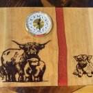 Highland cow clock