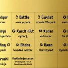 Character Name Label Sticker Sheet - Legends of the Hidden Force - Wave 1