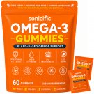 Sonicific Vegan Omega-3 Gummies 60 Count, Plant-Based DHA from Algae, Orange Flavor Sonicific Vegan Omega-3 Gummies 60 Count, Plant-Based DHA from Algae, Orange Flavor