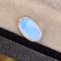 Royal Blue Sheen Moonstone Oval Cabochon, Sri Lanka Loose Gemstone for Ring