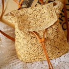 Women’s Handmade Woven Straw Backpack | Boho Rattan Summer Travel Bag | Casual Beach Backpack