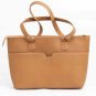 Women's Genuine Leather Classic Red Tote Bag Zippered Shoulder Handbag Classic Everyday Purse