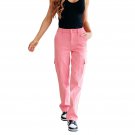 Judy Blue High Rise Cargo Straight Jeans in Pink, Size 1/25