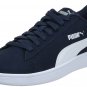 Puma Mens Smash V2 Peacoat Puma White Navy Lifestyle Sneaker Suede Upper, 10