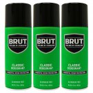 Brut Classic Aluminum-Free Deodorant Spray, 24 HR Odor Protection 10oz, 3 Pack