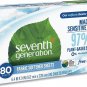 Seventh Generation Fabric Softener Sheets, Free and Clear, 80 Count, 2 Count