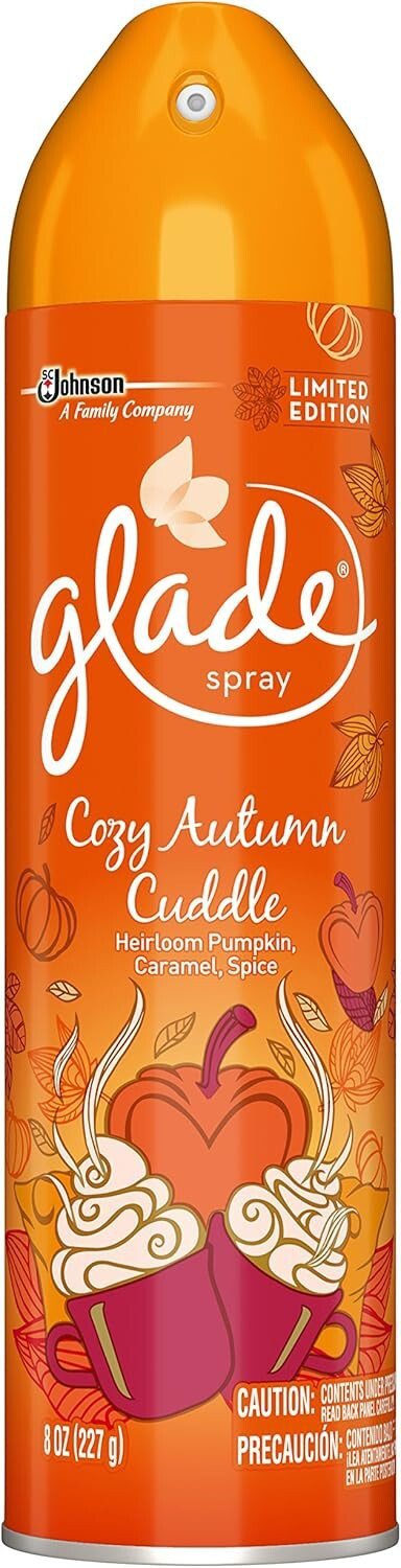 GLADE Cozy Autumn Cuddle Room Spray Air Freshener 8 Oz Limited Edition