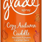 GLADE Cozy Autumn Cuddle Room Spray Air Freshener 8 Oz Limited Edition GLADE Cozy Autumn Cuddle Room Spray Air Freshener 8 Oz Limited Edition
