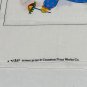 Here Come The Clowns Soft Cloth Book Cut & Sew Fabric Panel Vintage 1990s Infant