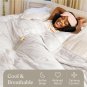 Baloo Weighted Adult Blanket Comforter 25 lb King Pebble White, 92x108