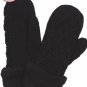 Gloves DO EVERYTHING IN LOVE Women Black Cable Knit Mittens OSFA
