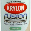 Krylon Fusion Spray Paint for Plastic 2437 Satin Almond 12oz