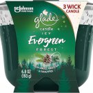 Glade Scented 3-Wick Glass Candle, Icy Evergreen Forest, 6.8 Oz, 2 Count Glade Scented 3-Wick Glass Candle, Icy Evergreen Forest, 6.8 Oz, 2 Count