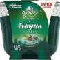 Glade Scented 3-Wick Glass Candle, Icy Evergreen Forest, 6.8 Oz, 2 Count