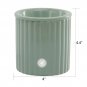 Mainstays Sage Green Electric Ribbed Ceramic Wax Warmer, 2 Pack