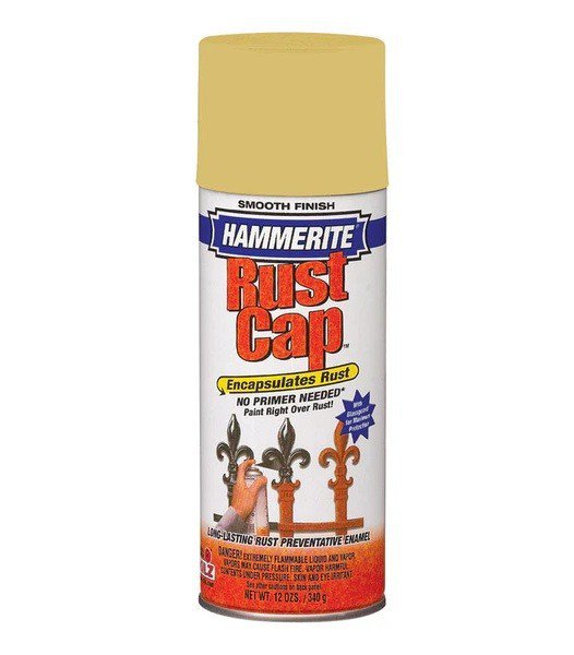 Hammerite Rust Cap Smooth Finish Almond 42200 Spray Can, 12 oz