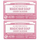 Dr Bronner's Hemp Limited Edition Cherry Blossom Pure Castile Bar Soap 2 Pack