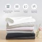 Baloo French Linen Throw 42x72 Duvet Cover White & Standard Shams Set