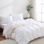 Baloo French Linen Throw 42x72 Duvet Cover White & Standard Shams Set