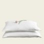 Baloo French Linen Throw 42x72 Duvet Cover White & Standard Shams Set