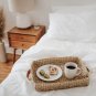 Baloo French Linen Throw 42x72 Duvet Cover White & Standard Shams Set