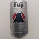 Fuji Bicycle Head Badge Vintage Stainless Steel Silver Emblem, Handmade Etched Metal Frame Shield
