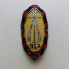 Vintage BSA Bicycle Head Badge Aluminum NOS Multicolor Emblem, Birmingham Frame Logo