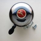 NOS Gazelle Bicycle Bell Red Gold Ding Dong 3" Big Dome Chrome Aluminum Logo Fits Most Bikes NOS Gazelle Bicycle Bell Red Gold Ding Dong 3" Big Dome Chrome Aluminum Logo Fits Most Bikes