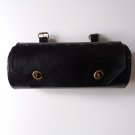 Handmade Leather Bicycle Frame Bag Handlebar Tool Roll Compact Cylindrical Bike Storage Pouch New
