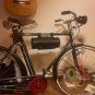 Handmade Leather Bicycle Frame Bag Handlebar Tool Roll Compact Cylindrical Bike Storage Pouch New