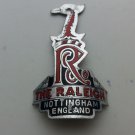 NOS Raleigh 1990s Bicycle Head Badge Red Black Silver Aluminum Embossed Emblem Bike Frame New NOS Raleigh 1990s Bicycle Head Badge Red Black Silver Aluminum Embossed Emblem Bike Frame New