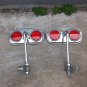 Rectangle Bicycle Mirror Pair Metal Chromed Clamp Taiwan Made Spy Reflector Retro Cruiser New