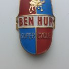 BEN HUR Head Badge Emblem Vintage Bicycle Logo Aluminum Embossed 1990s NOS Road Bike Roadster New BEN HUR Head Badge Emblem Vintage Bicycle Logo Aluminum Embossed 1990s NOS Road Bike Roadster New