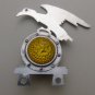 Vintage Aluminum Crow Silver Bird Emblem Reflector Bicycle Motorbike Front Mudguard Mascot NOS New