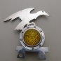 Vintage Aluminum Crow Silver Bird Emblem Reflector Bicycle Motorbike Front Mudguard Mascot NOS New