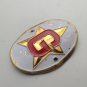 G Star Emblem Head Badge Aluminum Embossed Gold White Red Vintage Bike Frame Logo Metal Used