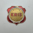Kris Bicycle Emblem Head Badge Brass Embossed Gold Red White NOS Vintage Bike Logo Frame Plate Kris Bicycle Emblem Head Badge Brass Embossed Gold Red White NOS Vintage Bike Logo Frame Plate