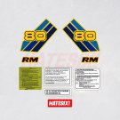 Suzuki RM80 RM 80 1986 Decal Sticker Set Reproduction Vinyl Gloss Laminated NOS