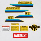 Suzuki RM125 RM 125 1981 Decal Sticker Set Reproduction Vinyl Gloss Laminated