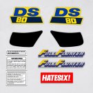 Suzuki DS80 DS 80 1988 Decal Sticker Set Reproduction Vinyl Gloss Laminated Suzuki DS80 DS 80 1988 Decal Sticker Set Reproduction Vinyl Gloss Laminated